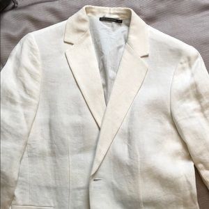 Club Monaco White Linen Summer Blazer